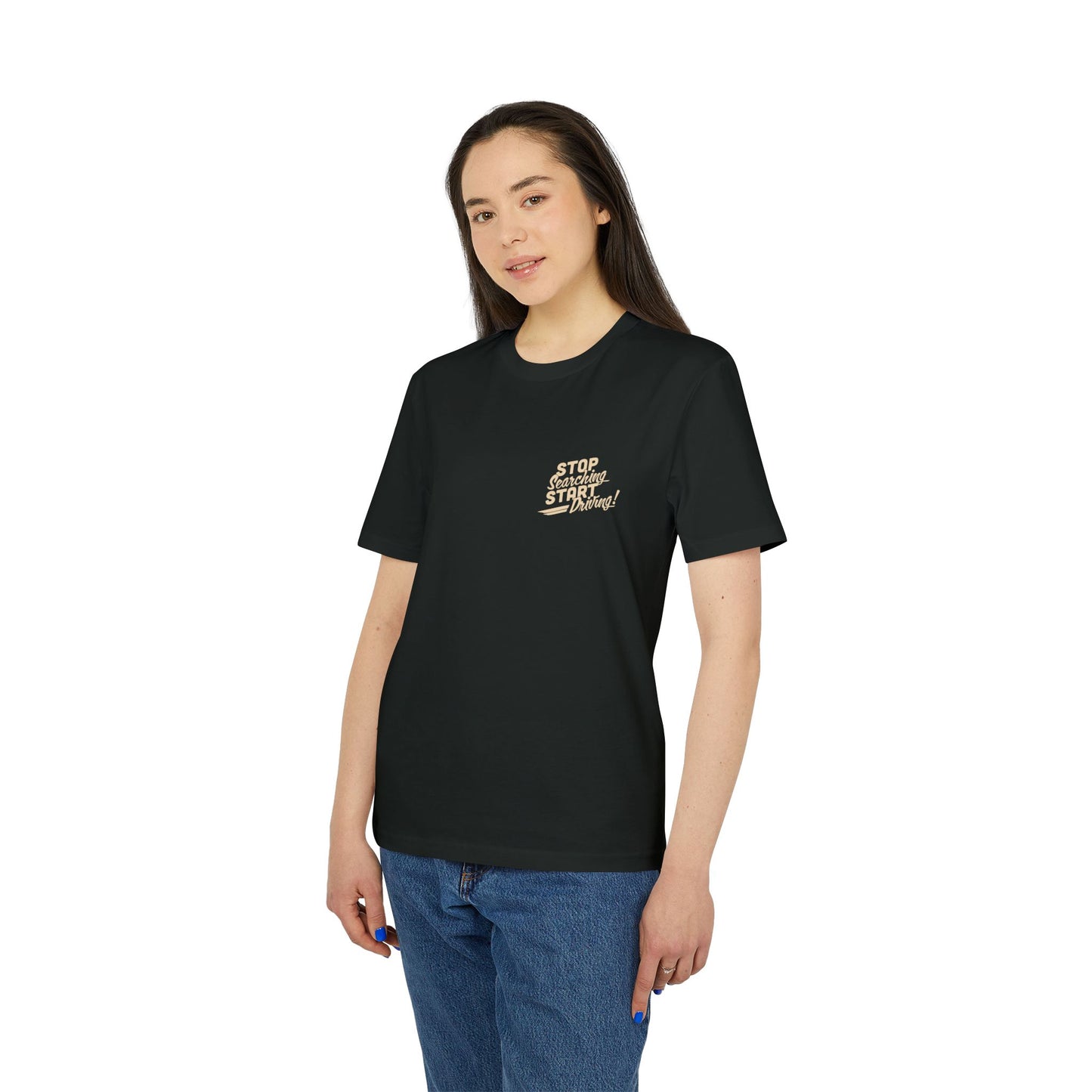 "Stop Searching - Start Driving" - Grundehrlich Logo T-Shirt