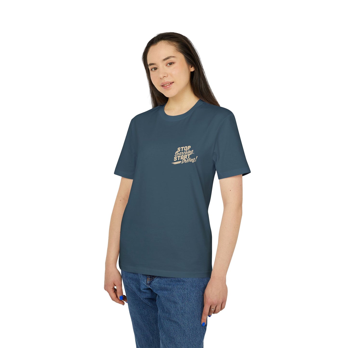 "Stop Searching - Start Driving" - Grundehrlich Logo T-Shirt