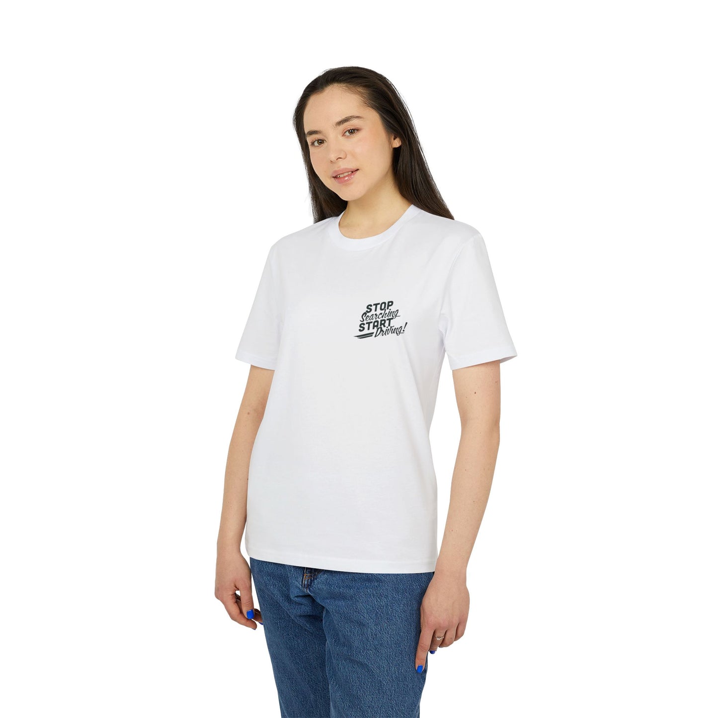 "Stop Searching - Start Driving" - Grundehrlich Logo T-Shirt