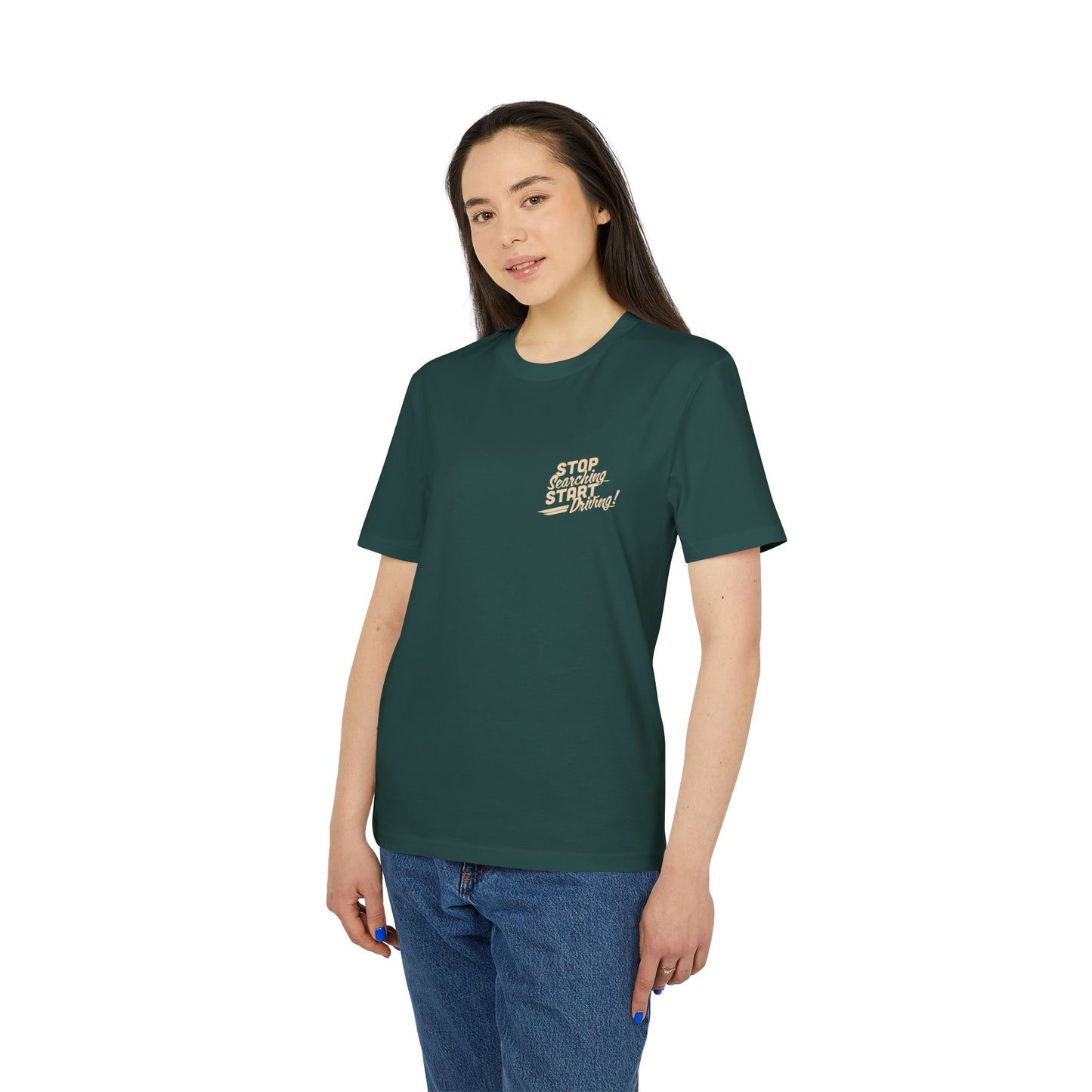 "Stop Searching - Start Driving" - Grundehrlich Logo T-Shirt