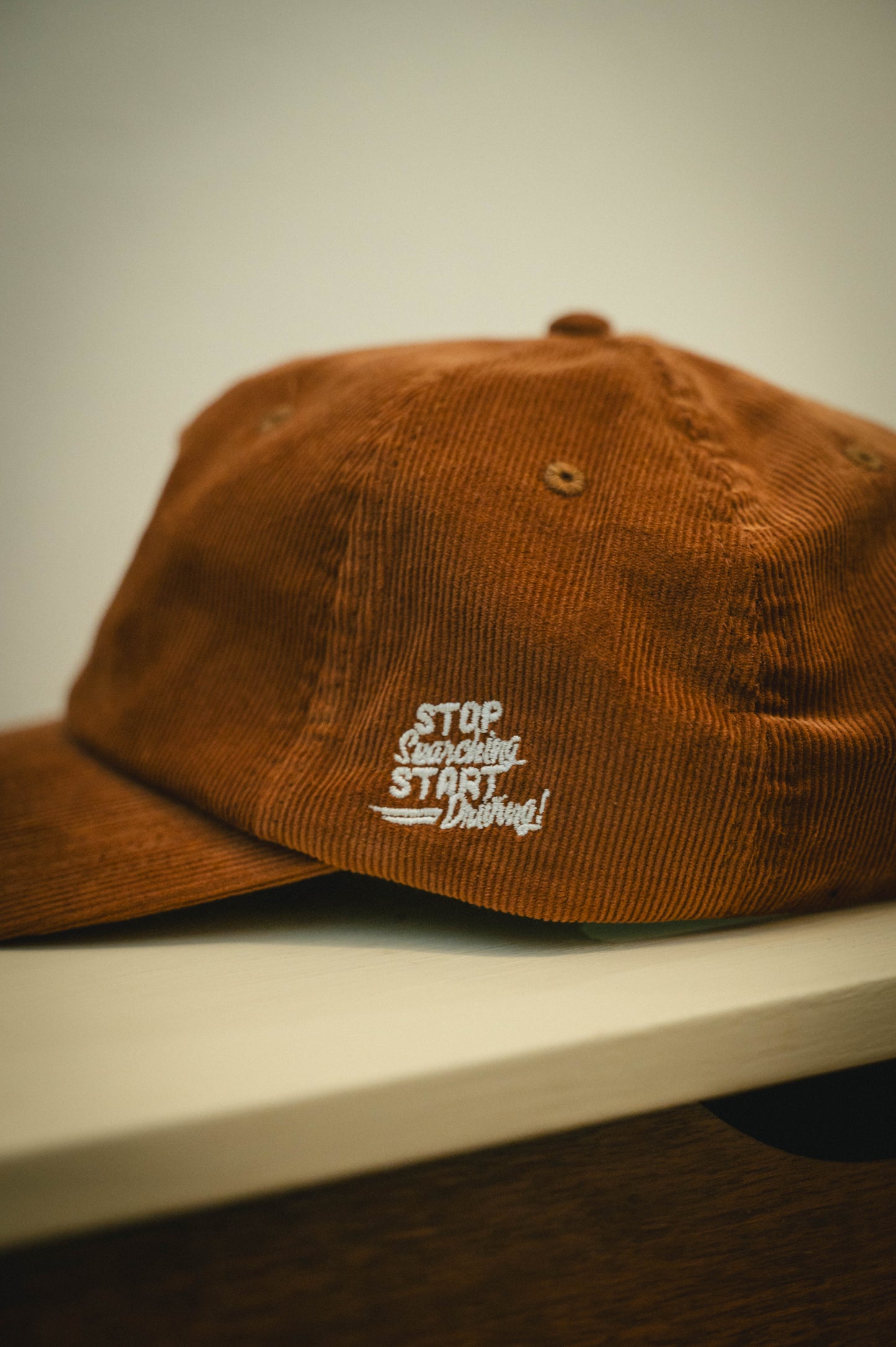 "Stop Searching - Start Driving" - Grundehrlich Cord Cap