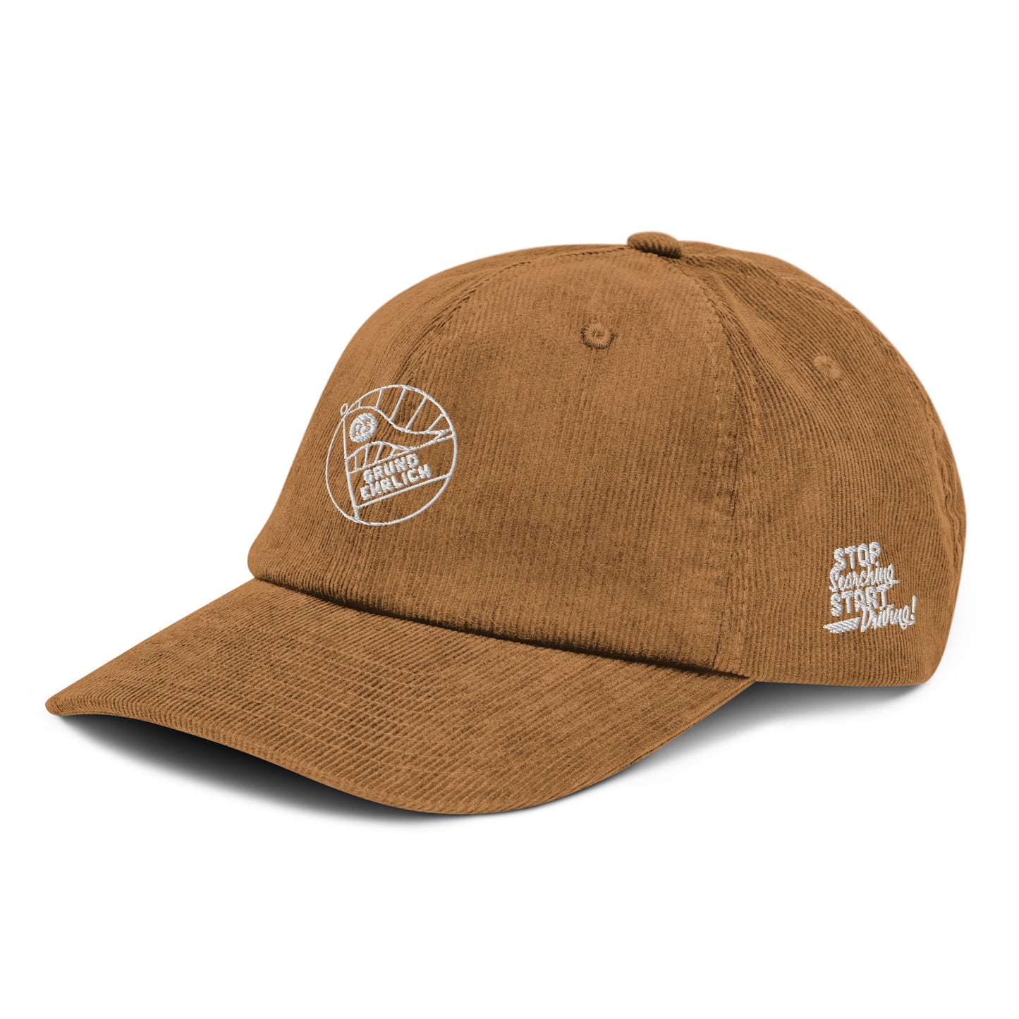 "Stop Searching - Start Driving" - Grundehrlich Cord Cap